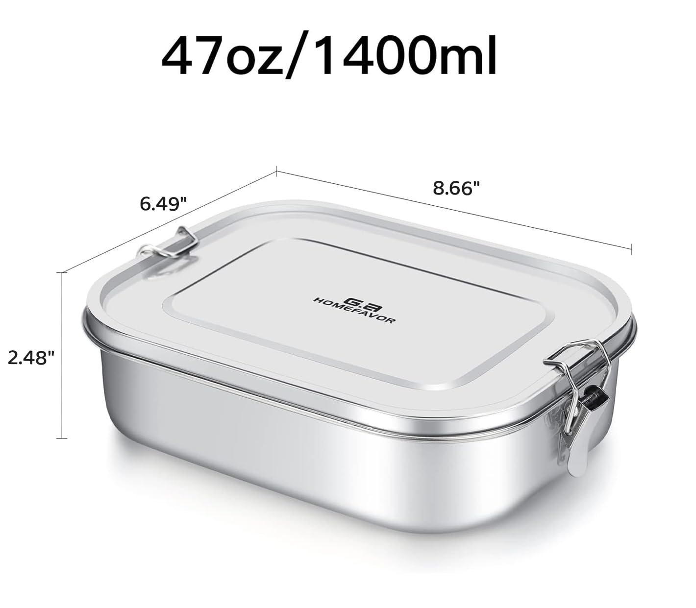 G.a HOMEFAVOR silicone seal close-up highlights airtight lid performance.