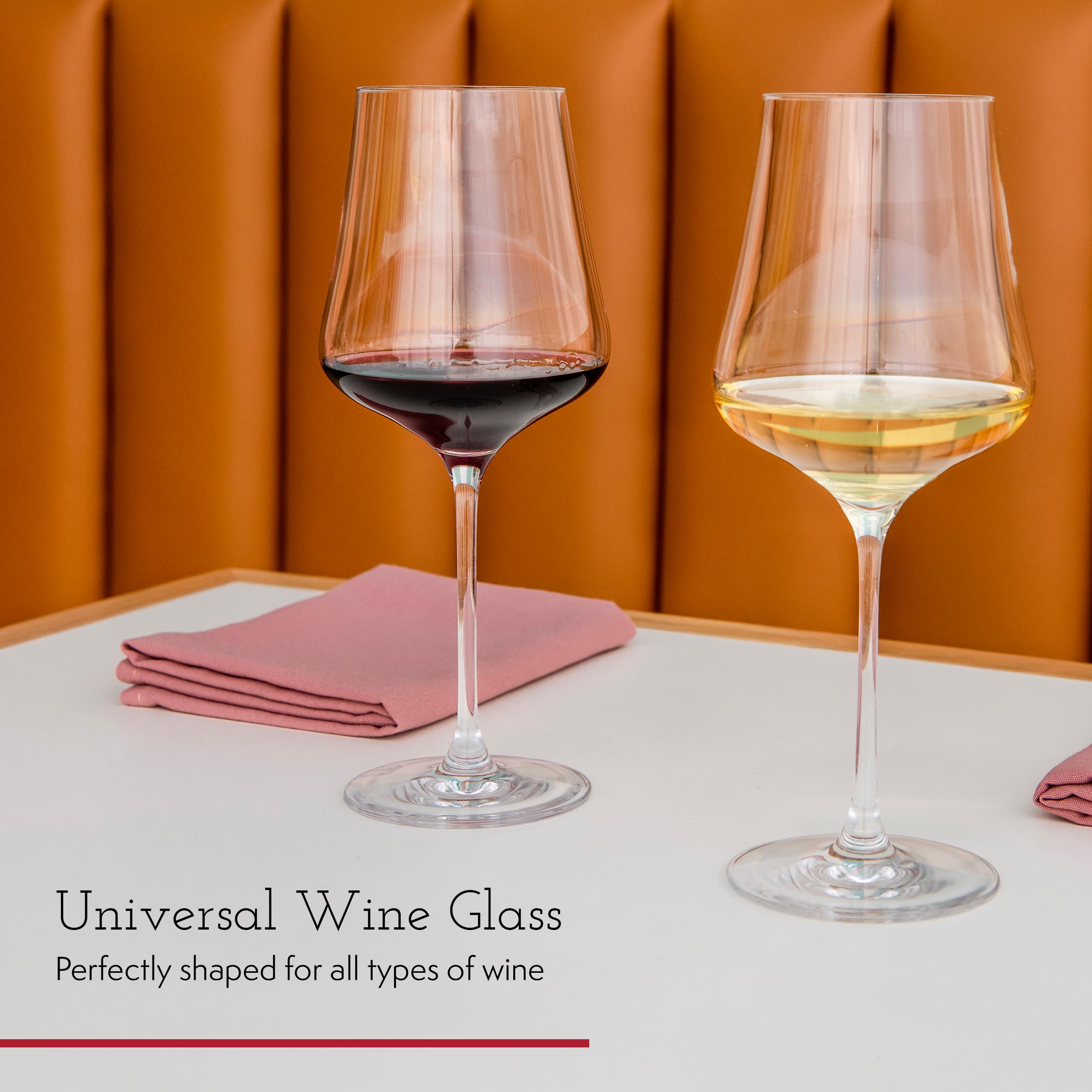 Gabriel-Glas dishwasher-safe wine glasses simplify cleanup while preserving brilliance.