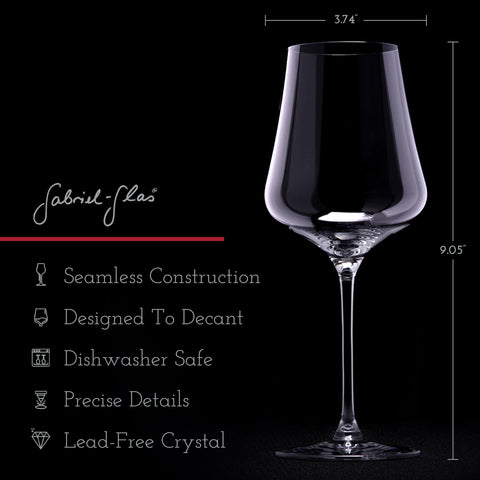 Gabriel-Glas StandArt long-stem design improves comfort during pours.