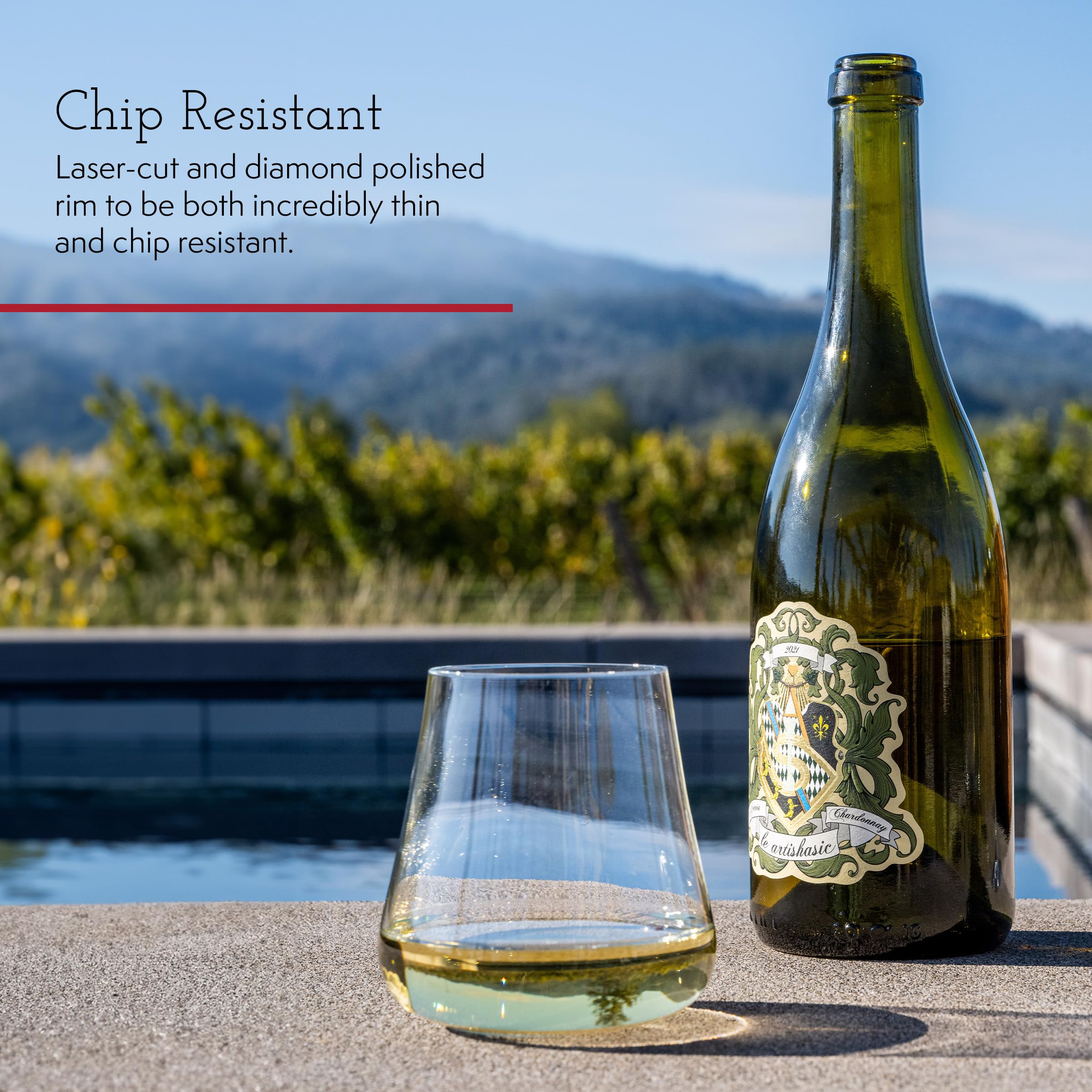 Gabriel-Glas stemless glass with cocktail, demonstrates versatility for drinks