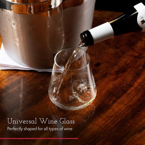 Gabriel-Glas stemless glass in hand, ergonomic and comfortable grip
