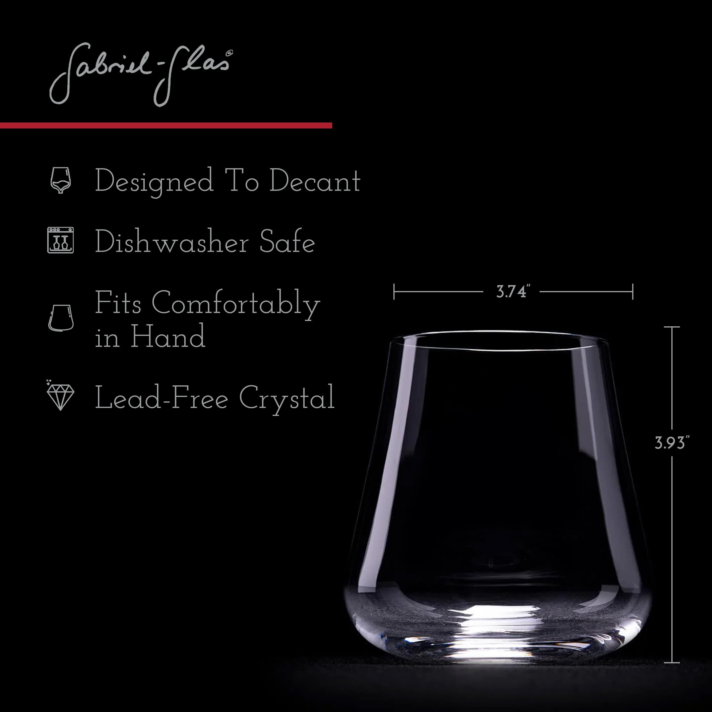 Gabriel-Glas stemless glass close-up rim, laser-cut edge highlighting clarity