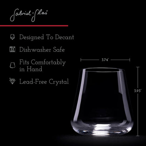 Gabriel-Glas stemless glass close-up rim, laser-cut edge highlighting clarity