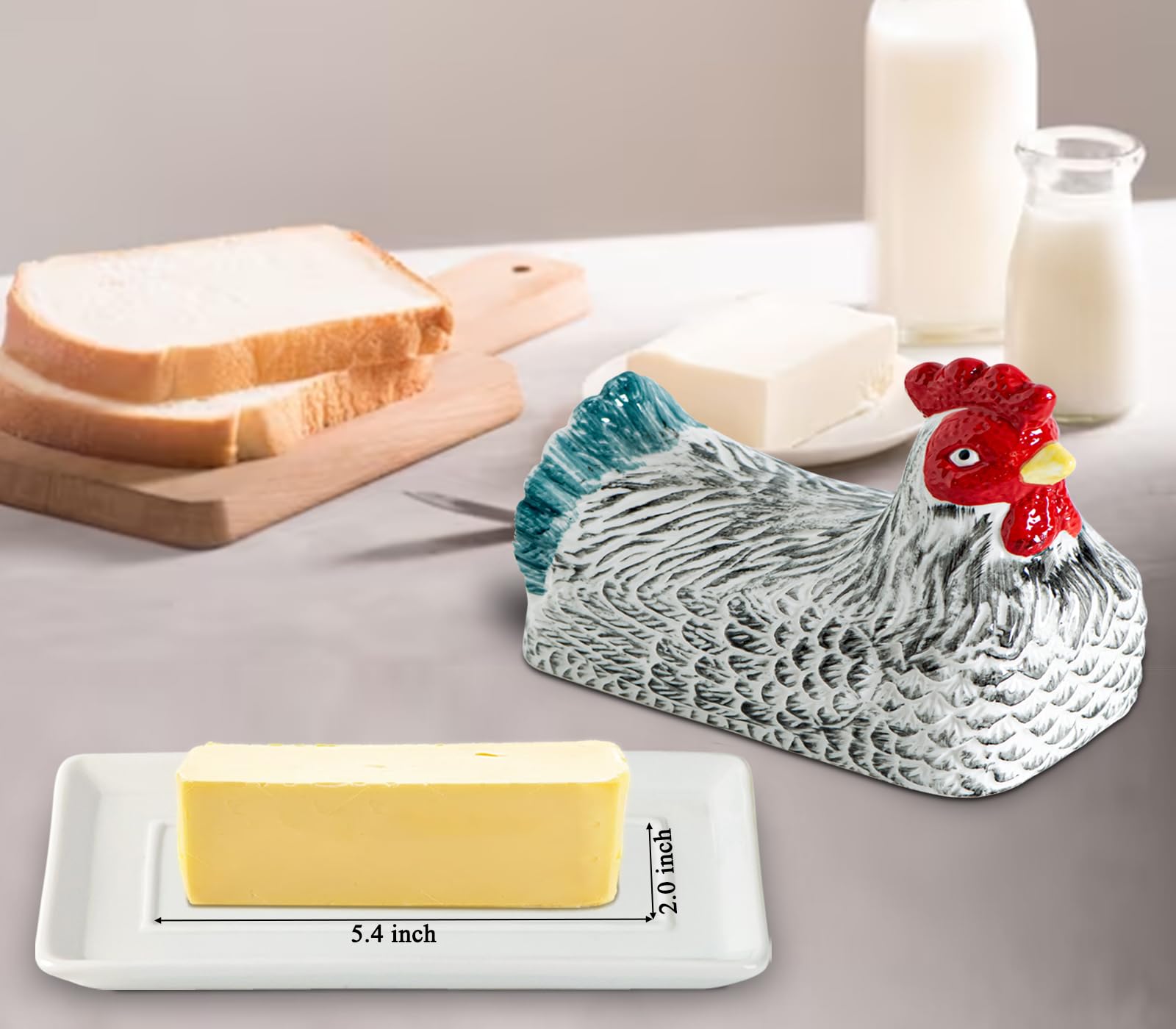 GABROC ceramic butter dish with non-stick base for easy release.