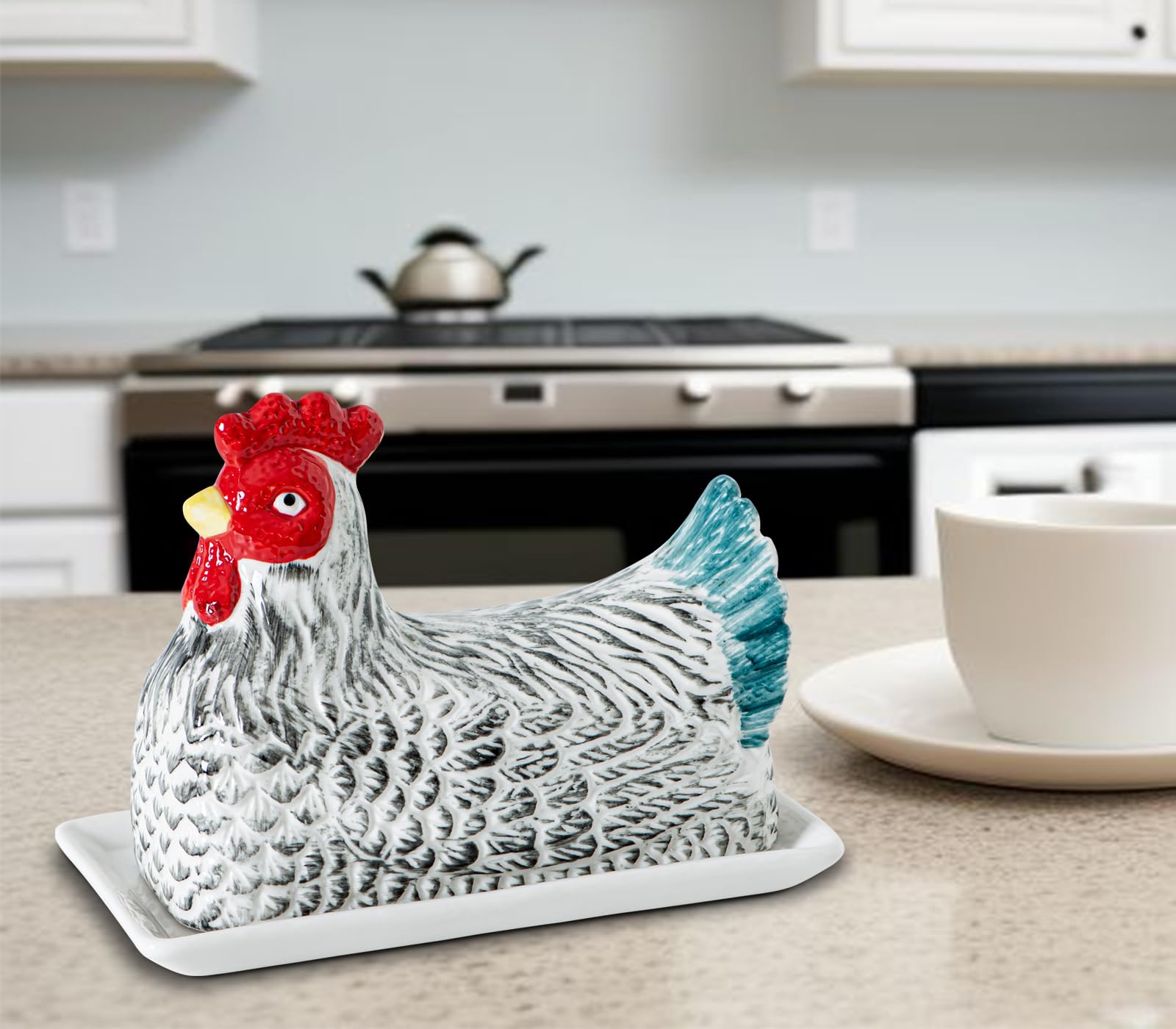 GABROC large butter dish fits all butter sizes.