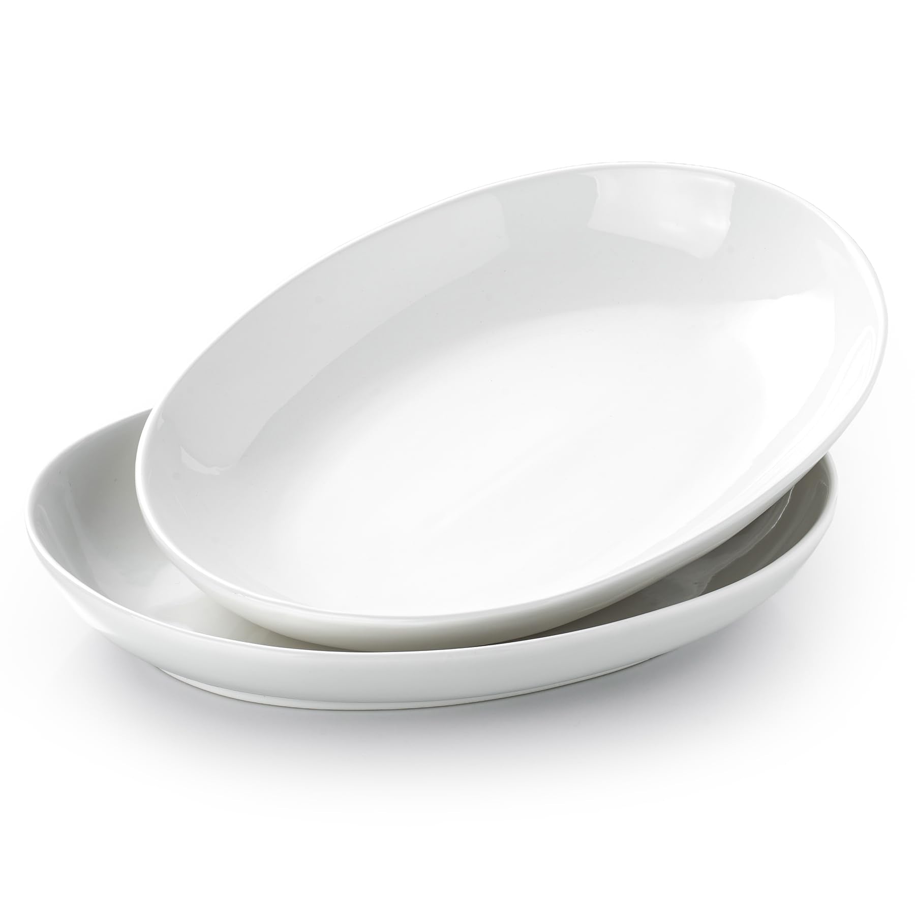 Gacoree 14-inch oval serving platter with deep rim for mess-free serving.