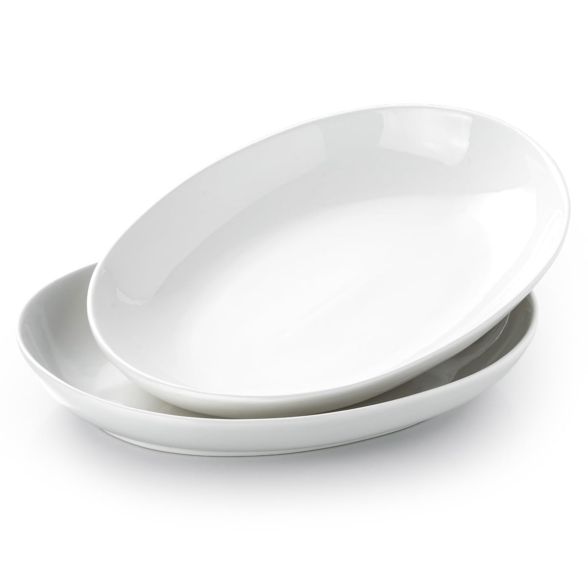 Gacoree 14-inch oval serving platter with deep rim for mess-free serving.