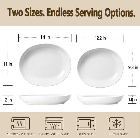 Gacoree large oval platter highlights roasted meat for elegant holiday dining