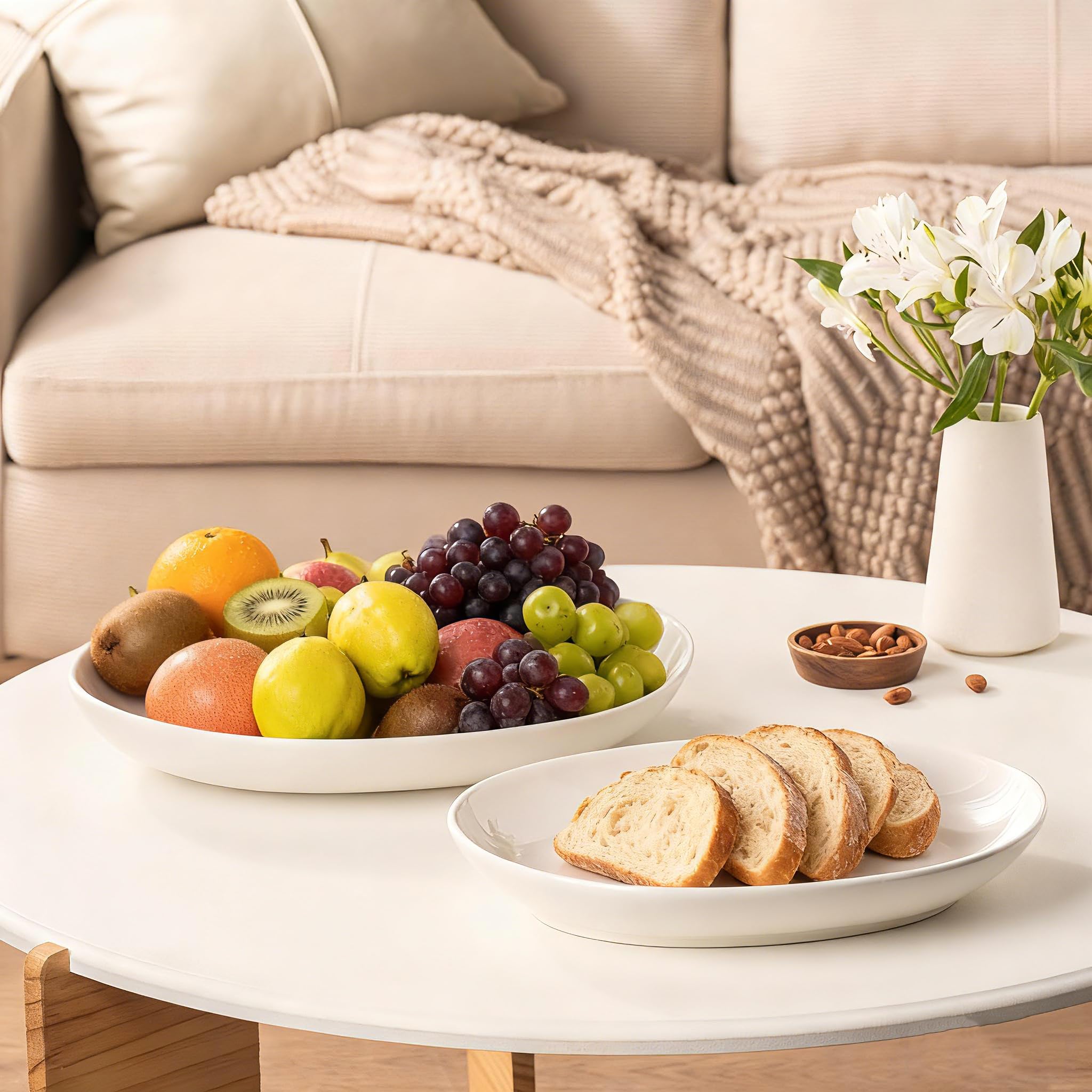 Gacoree deep oval platter ideal for saucy dishes and family portions