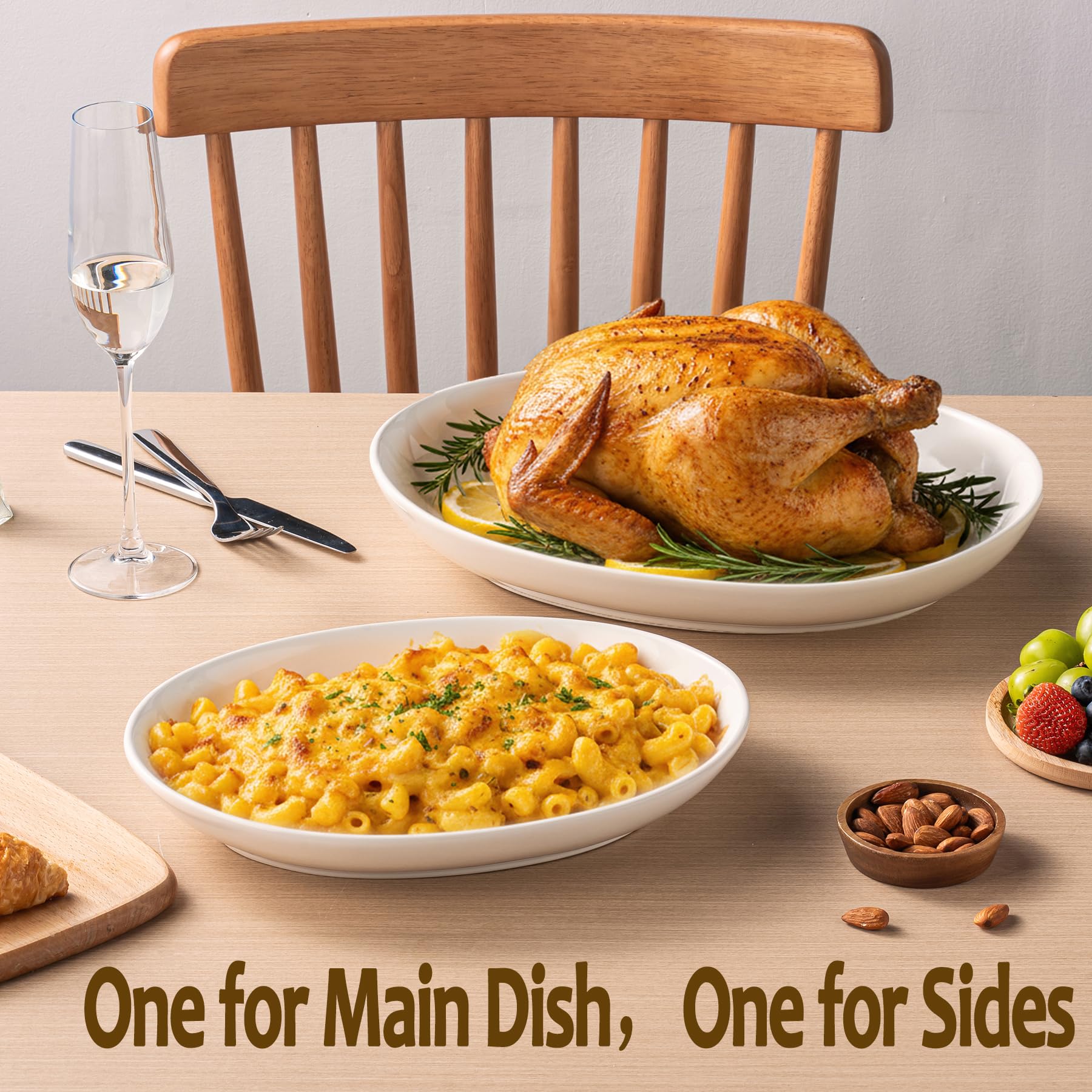 Gacoree medium oval platter for vegetables and appetizers at gatherings