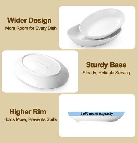 Gacoree elegant white platters suit holidays, parties, and weddings
