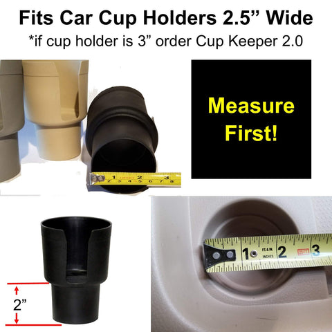 Gadjit Cup Keeper 2-pack shown for versatile car use.
