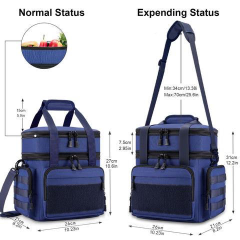 Gafetrey lunch box interior compartments demonstrating separated hot and cold items