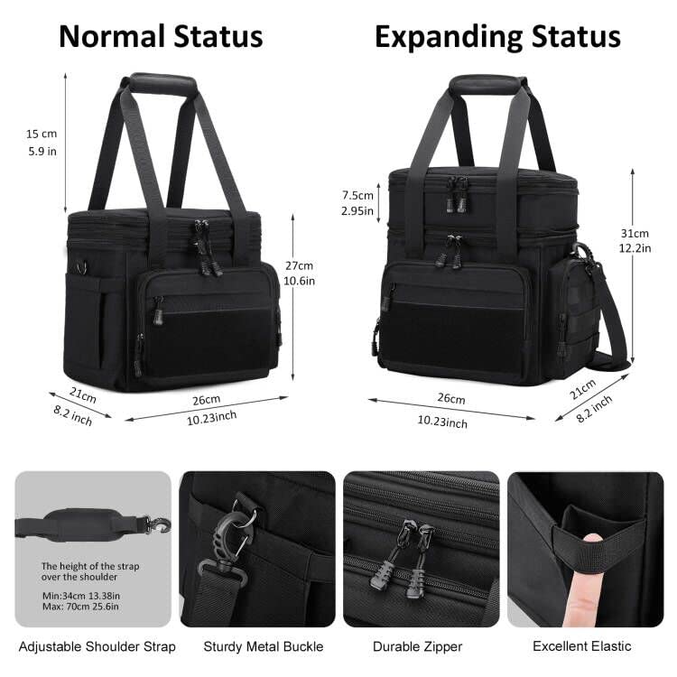 Gafetrey Lunch Box side pocket provides quick access to utensils and napkins.