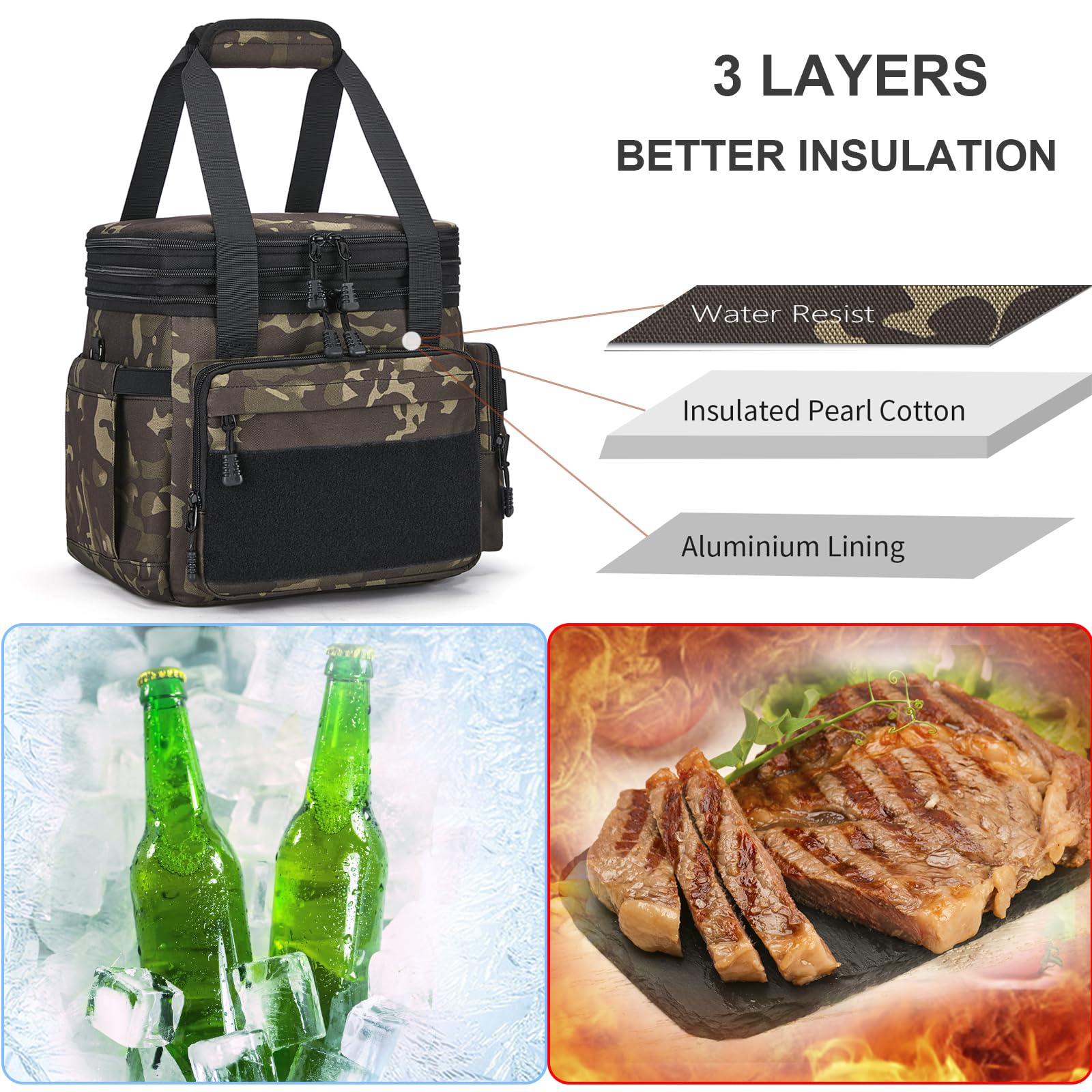 Gafetrey tactical lunch box waterproof and leakproof lining for mess-free transport.