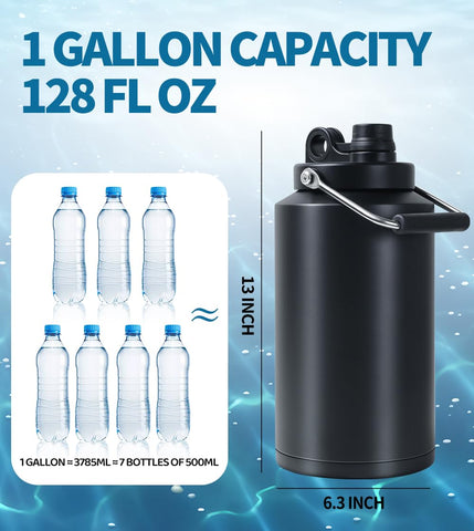 GAGANIU 128 oz stainless steel bottle keeps drinks cold