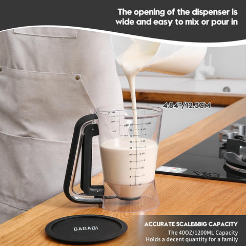 GAGAQI drip-free squeeze handle ensures mess-free pouring for delicate batters.