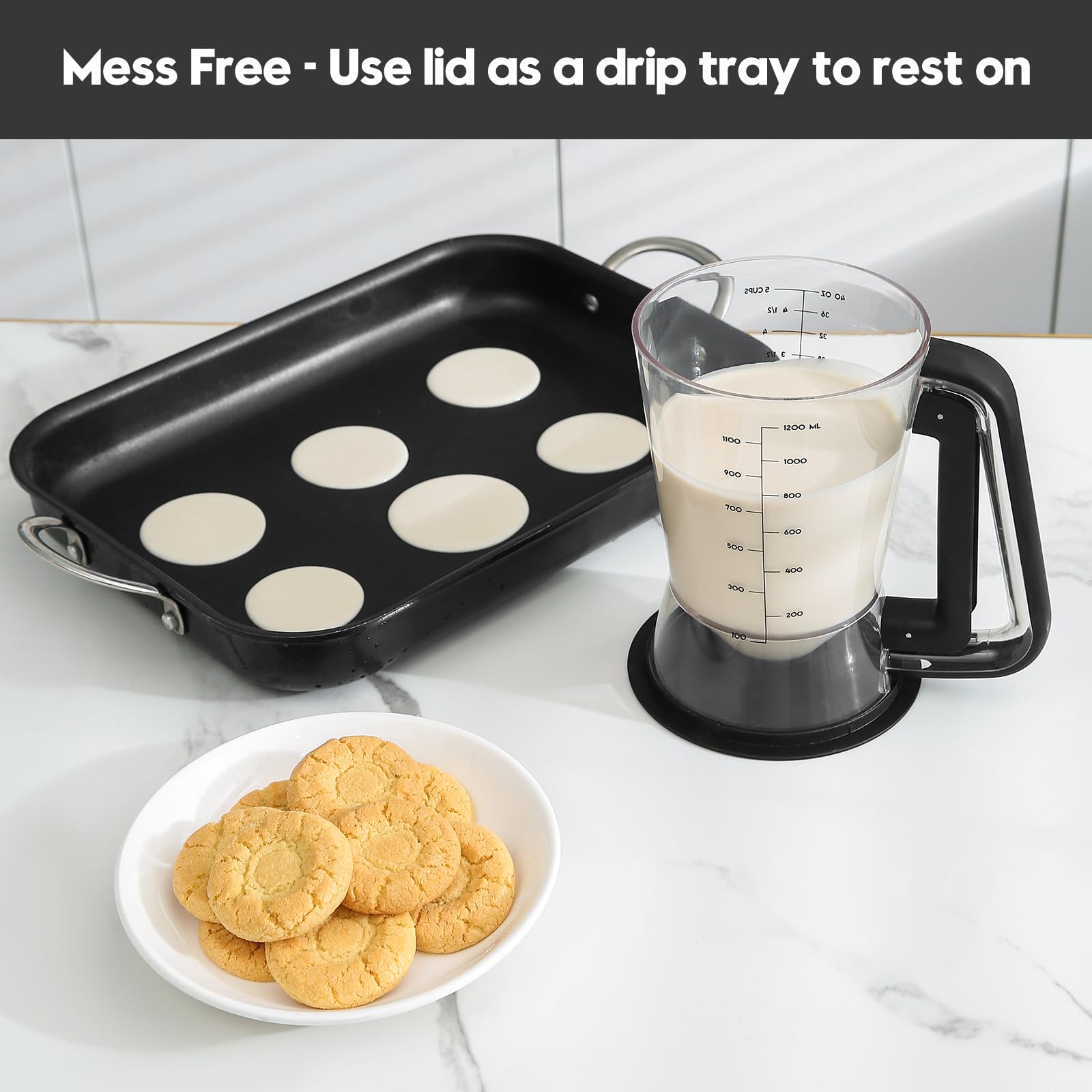 GAGAQI lid doubles as drip tray for simple, clean countertop use.