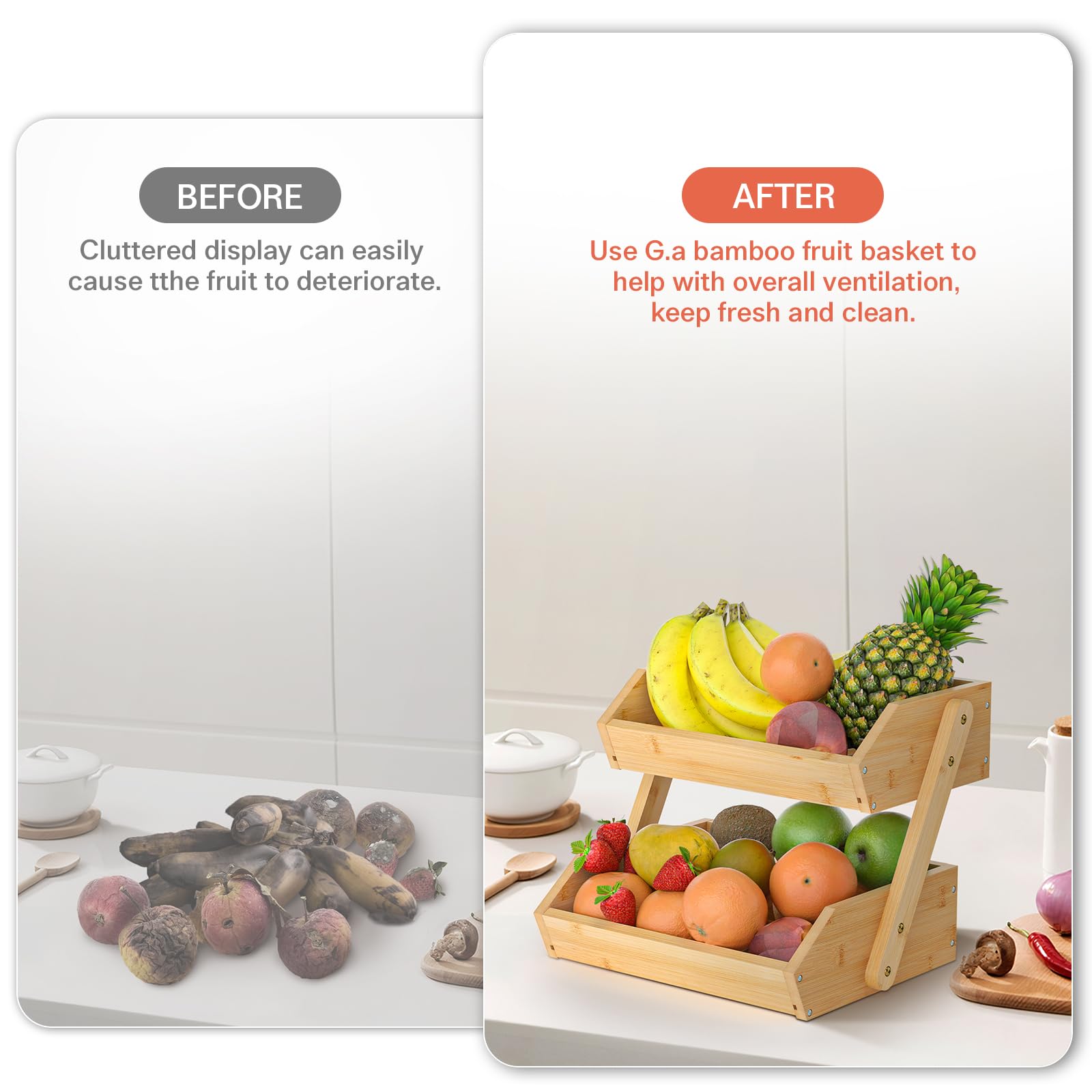 G.a HOMEFAVOR assembly guide for the bamboo fruit basket