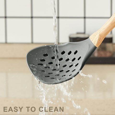 Gaixvny wooden handle whisk stays cool during whisking tasks