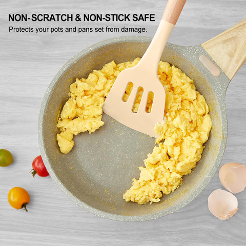 Gaixvny khaki wooden-handle egg separator helps cleanly separate yolks