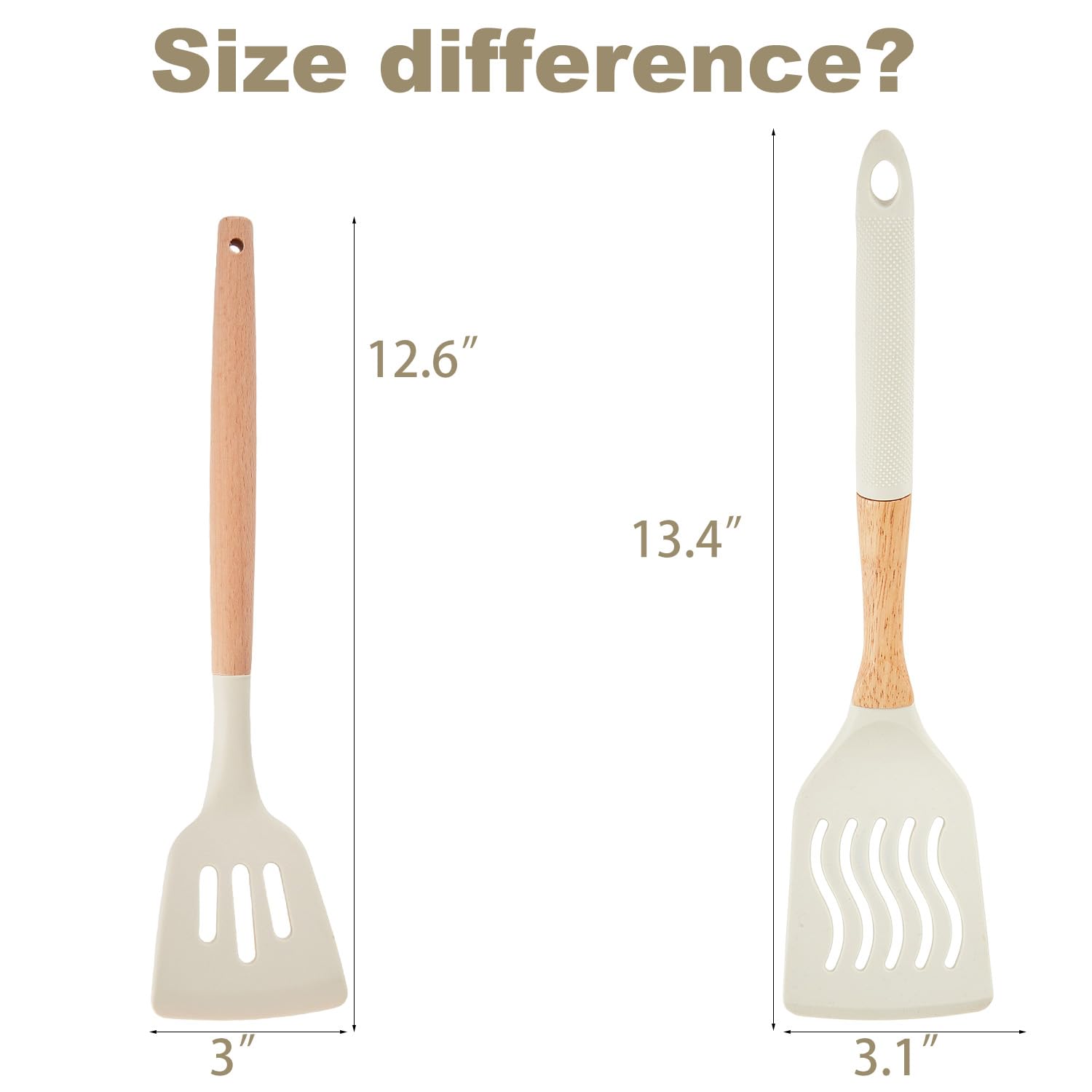 Gaixvny tongs with wooden handle for safe flipping