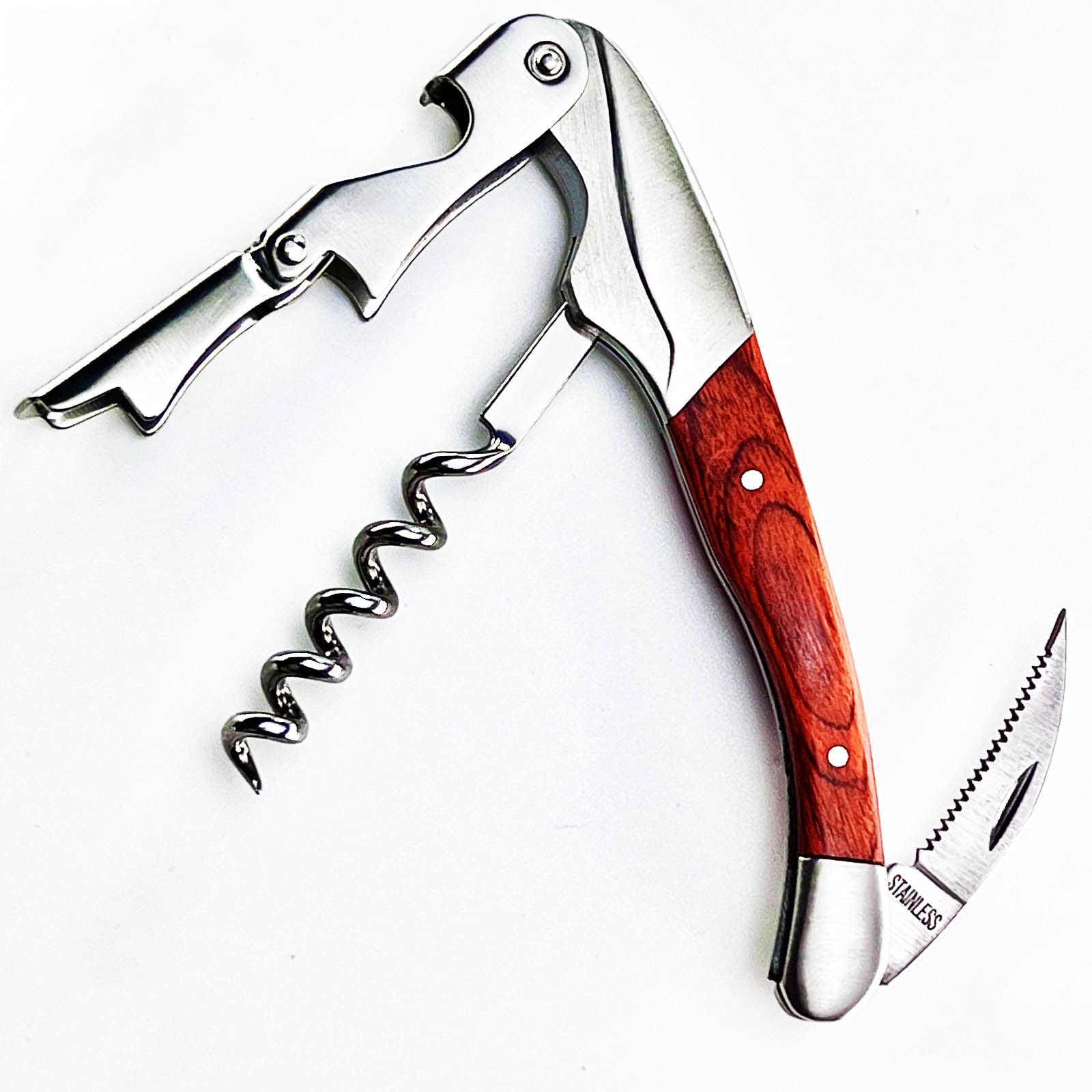 Gajing Exquiste Waiter Corkscrew with rosewood handle for smooth cork removal