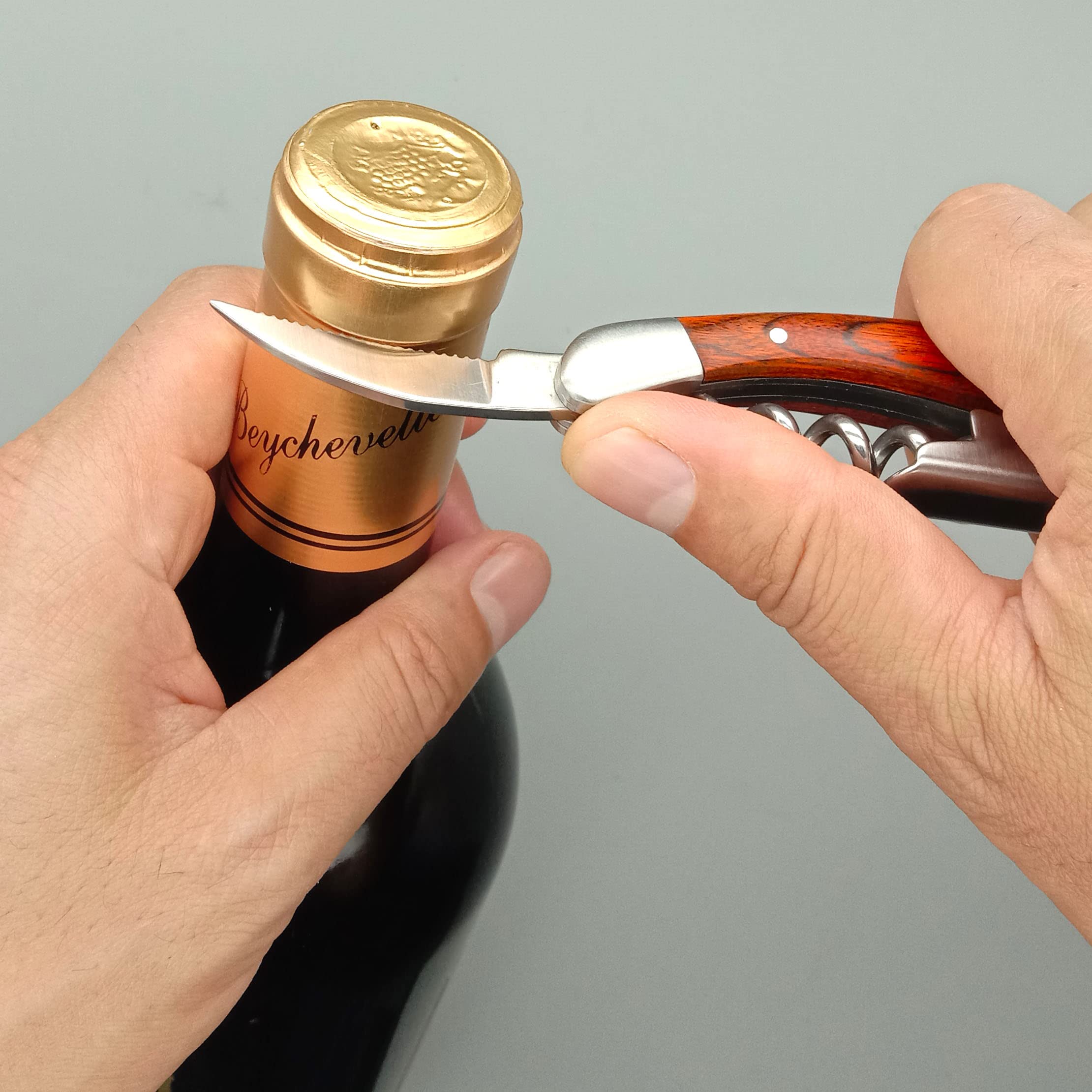 Gajing Exquiste Waiter Corkscrew featuring serrated foil cutter for clean foil removal