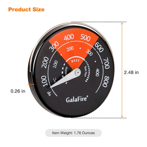 GALAFIRE 2pcs thermometer set enables flexible multi-location placement.