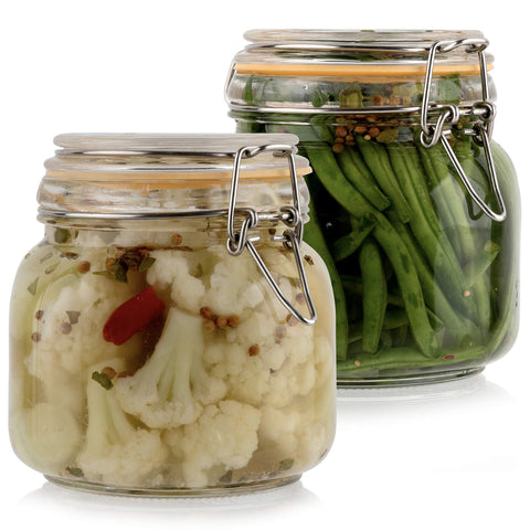Galashield 24oz glass jar with lids for organized pantry storage and freshness.