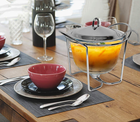 Galashield tea-light warming showcases portable heat between courses.