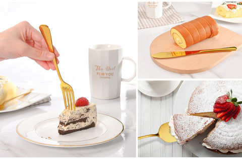 Galaxozent wedding knife set displayed atop cakes for celebratory scenes.