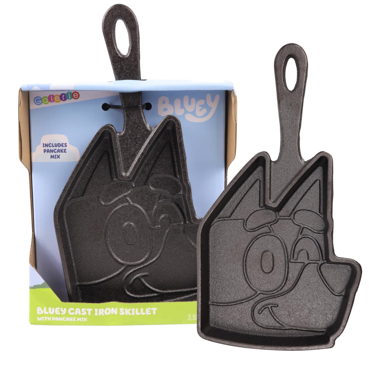 Galerie Bluey cast iron pancake skillet shapes cartoon breakfast for kids' fun