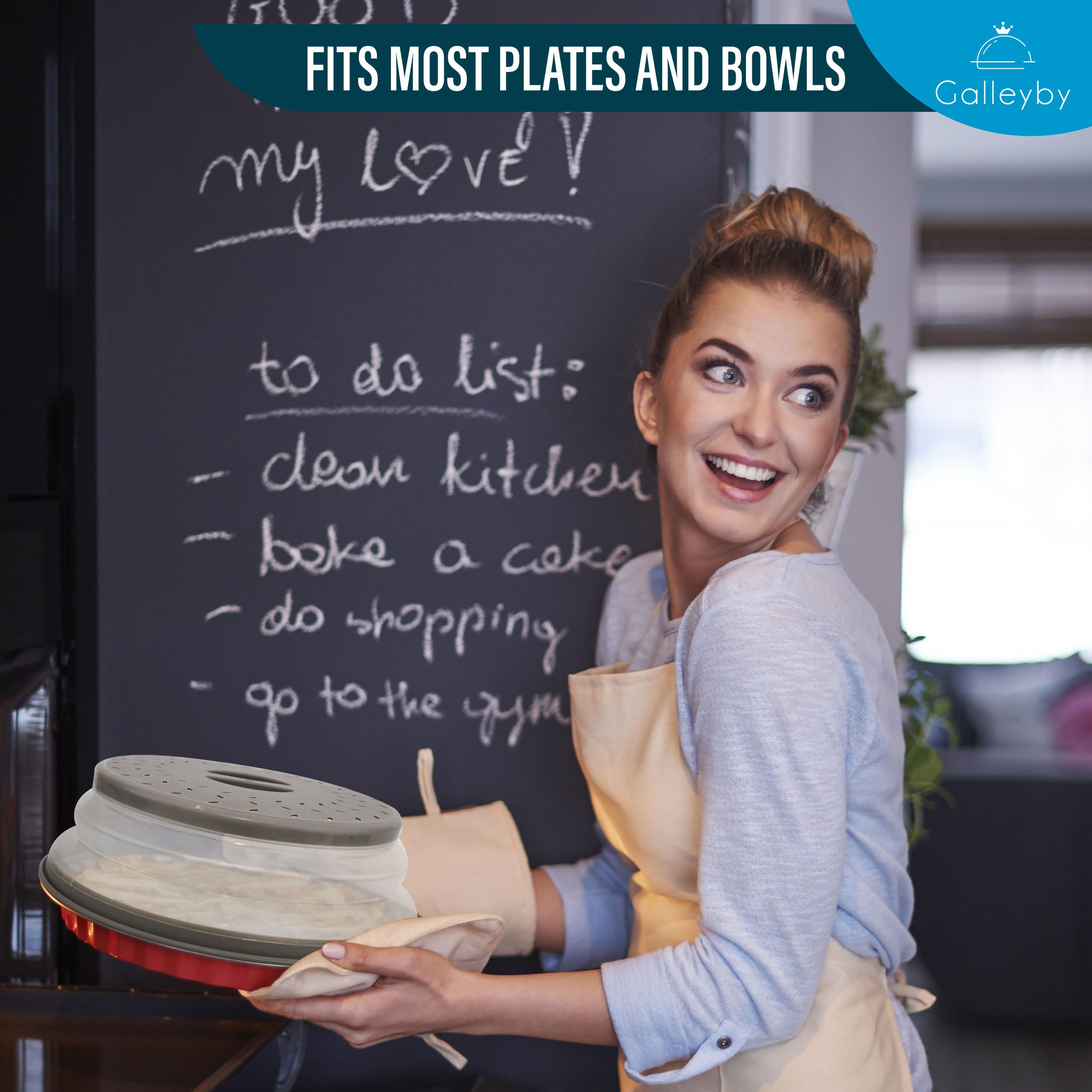Galleyby 10.5-inch cover fits standard microwavable bowls.