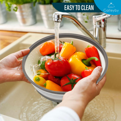 Galleyby splatter cover features a heat-resistant handle for safe handling.