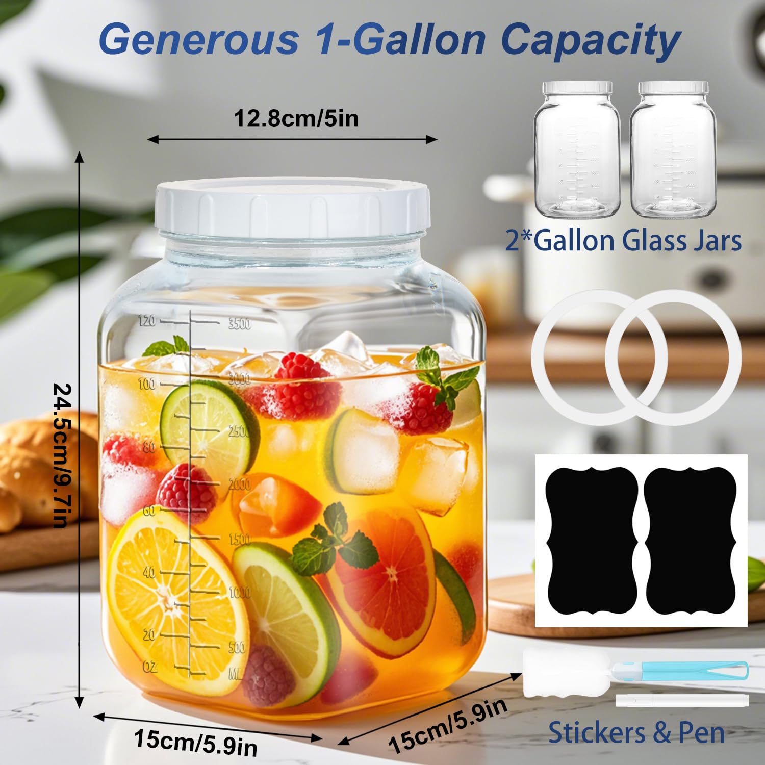 Galssmagic large wide-mouth jar visual focus for easy filling and cleaning.