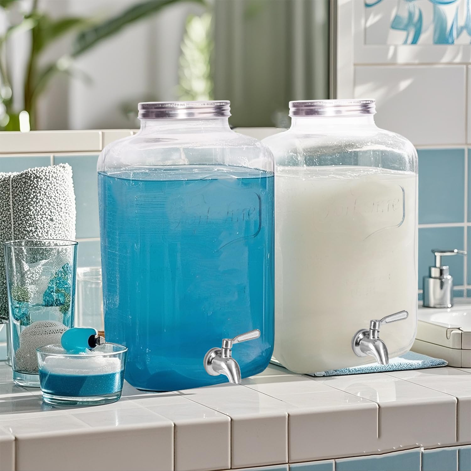 Galssmagic party-ready beverage station with sturdy glass components