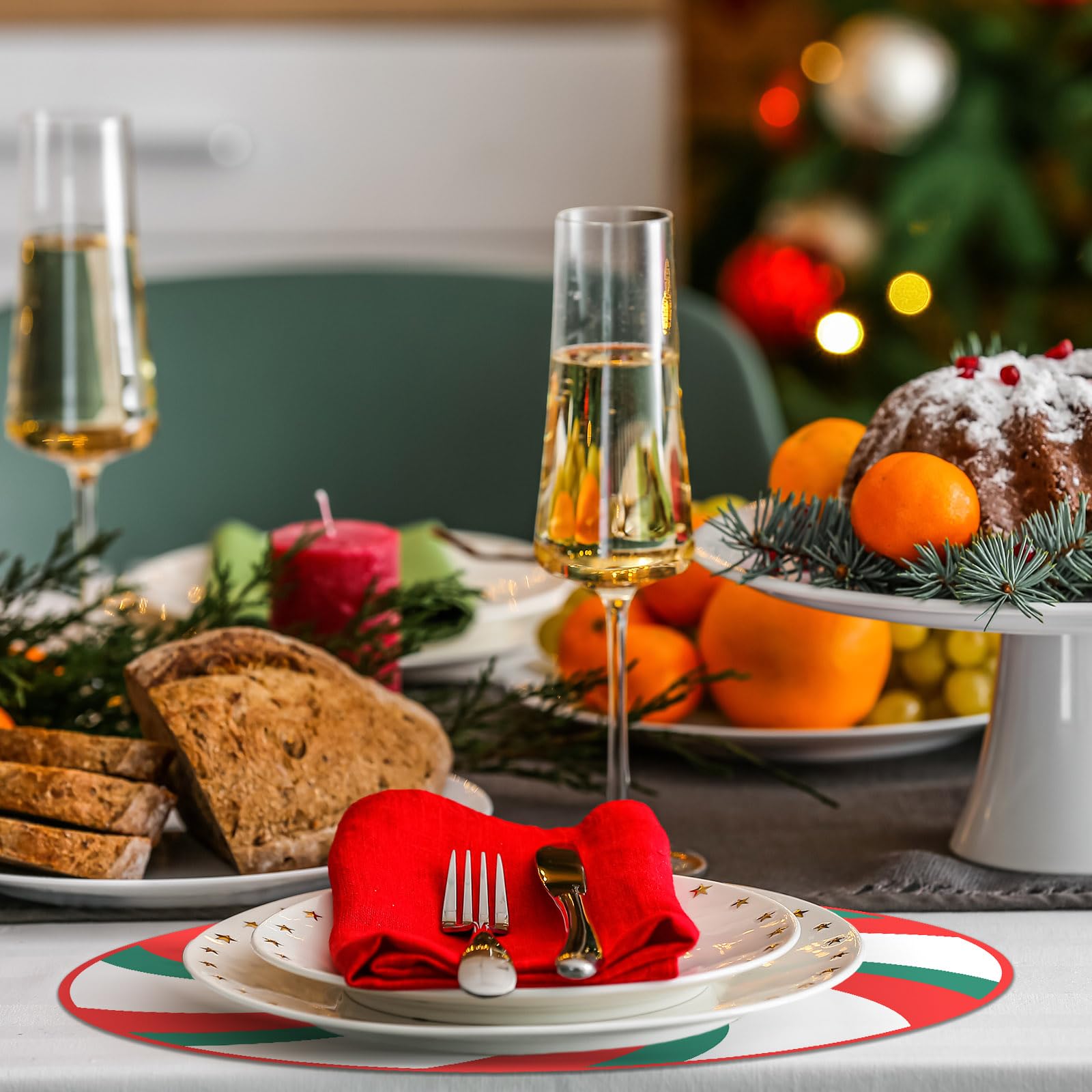 Gandeer Christmas placemats suitable for homes, restaurants, and banquets.