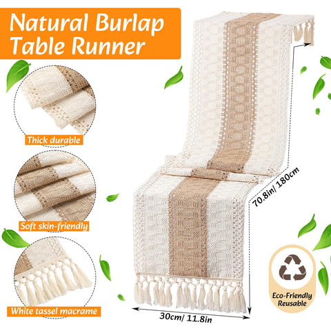 Gandeer long table runner adds rustic charm to your table.