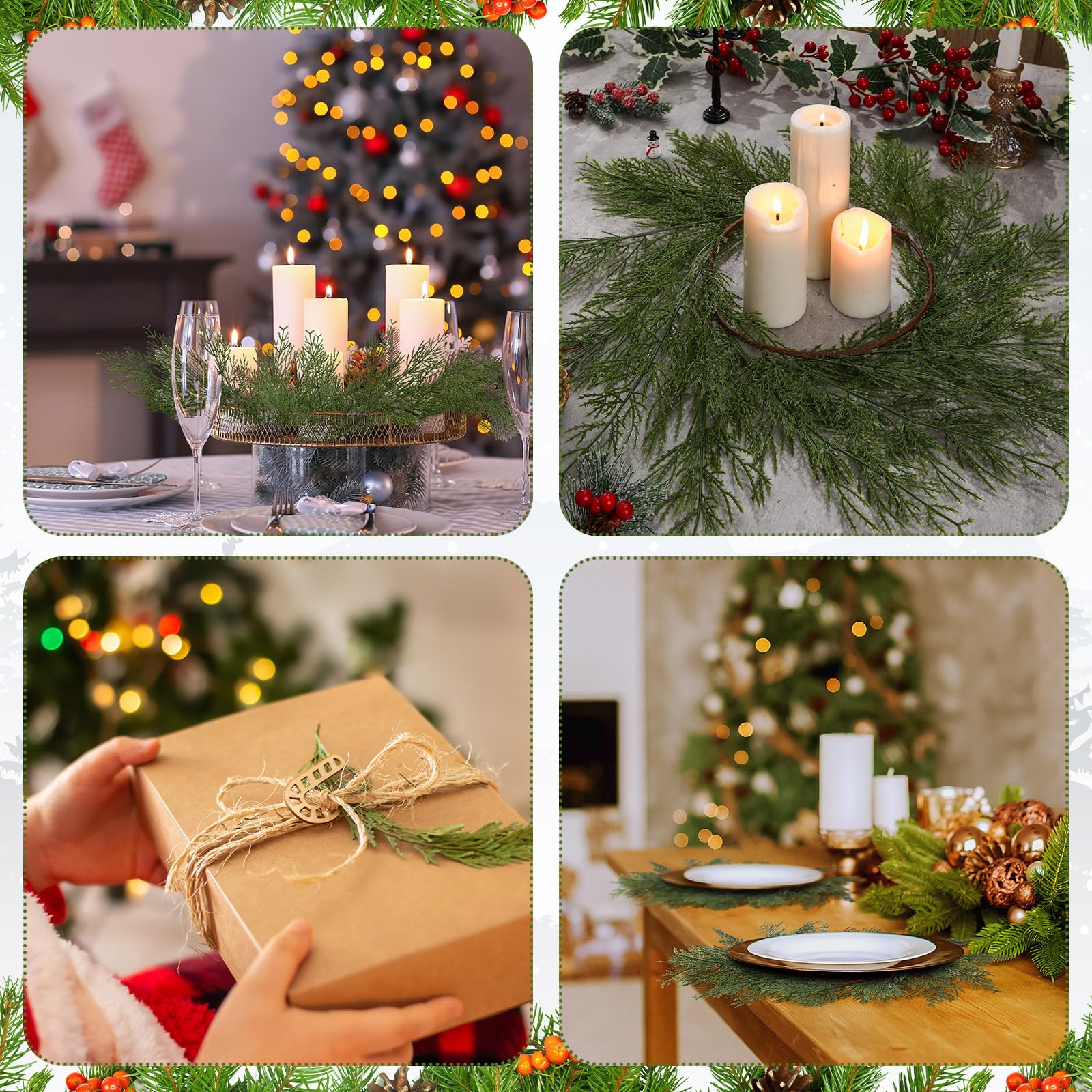 Gandeer multiscene wreath decor for table and mantel