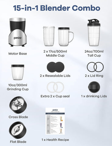 Ganiza 17oz middle cup ideal for single servings.