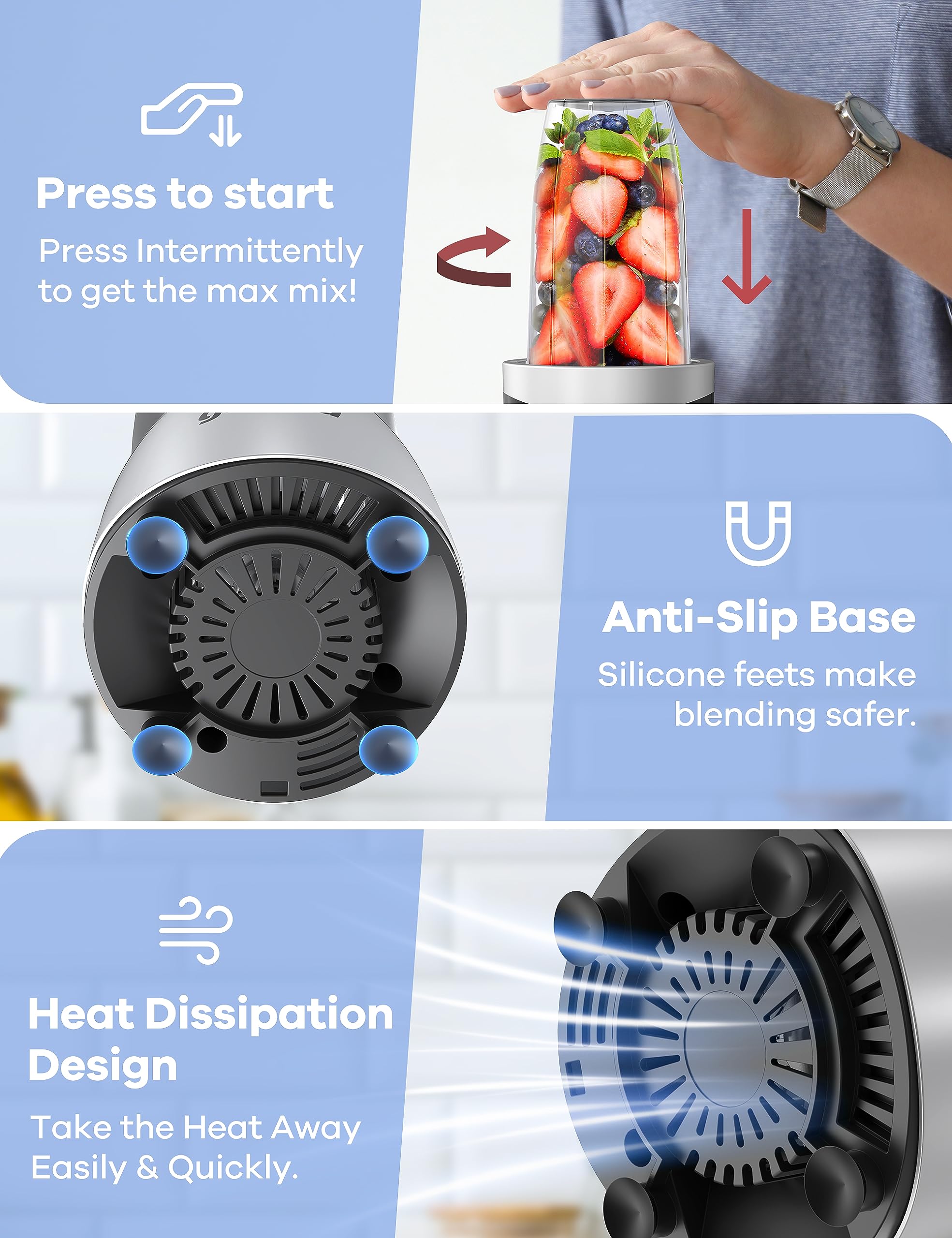 Ganiza 24oz portable cup for on-the-go smoothies.