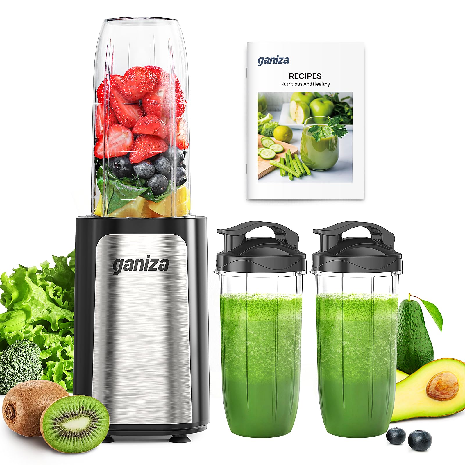 Ganiza blender base with 900W motor for fast smoothies.