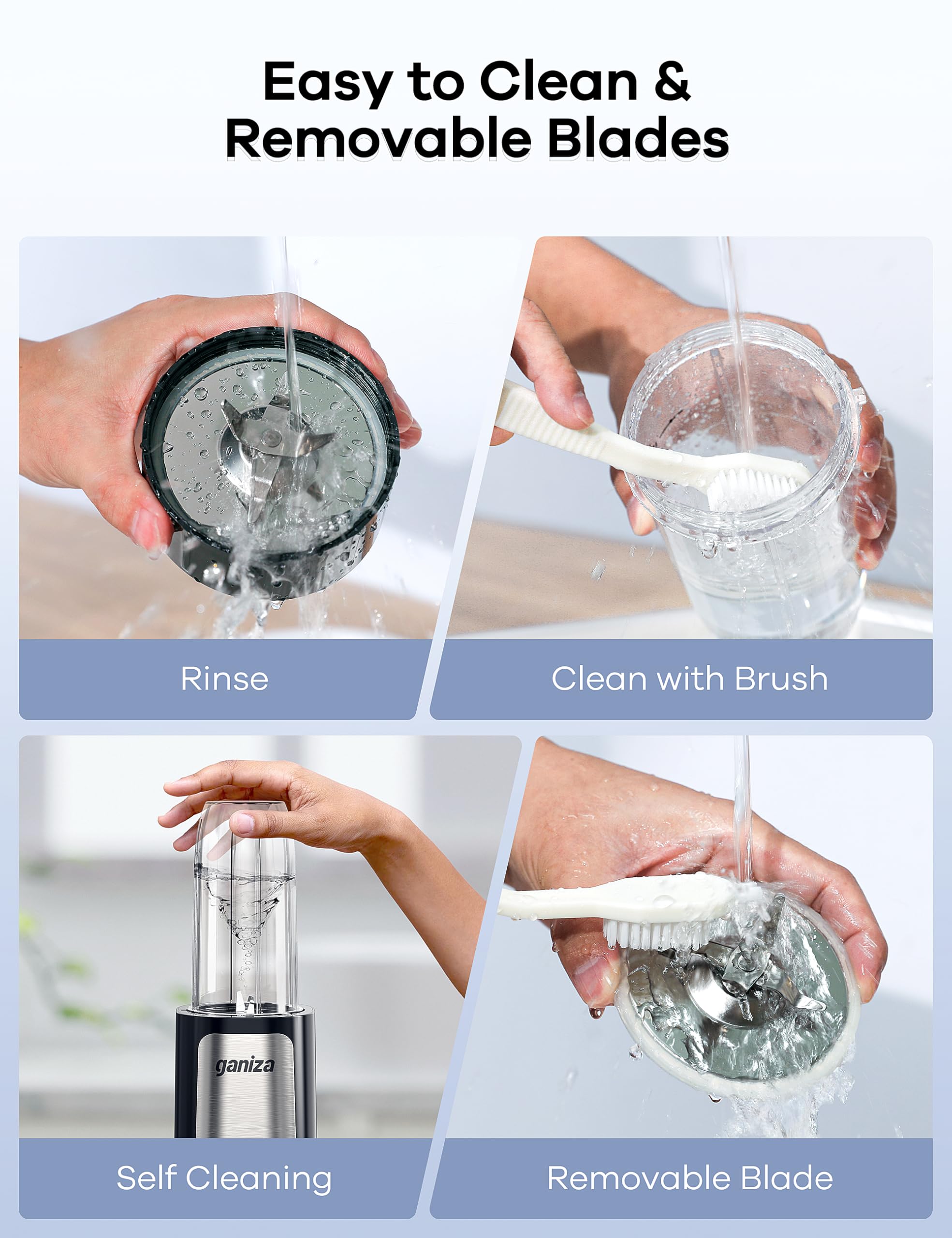 Ganiza dishwasher-safe cups for easy cleanup.