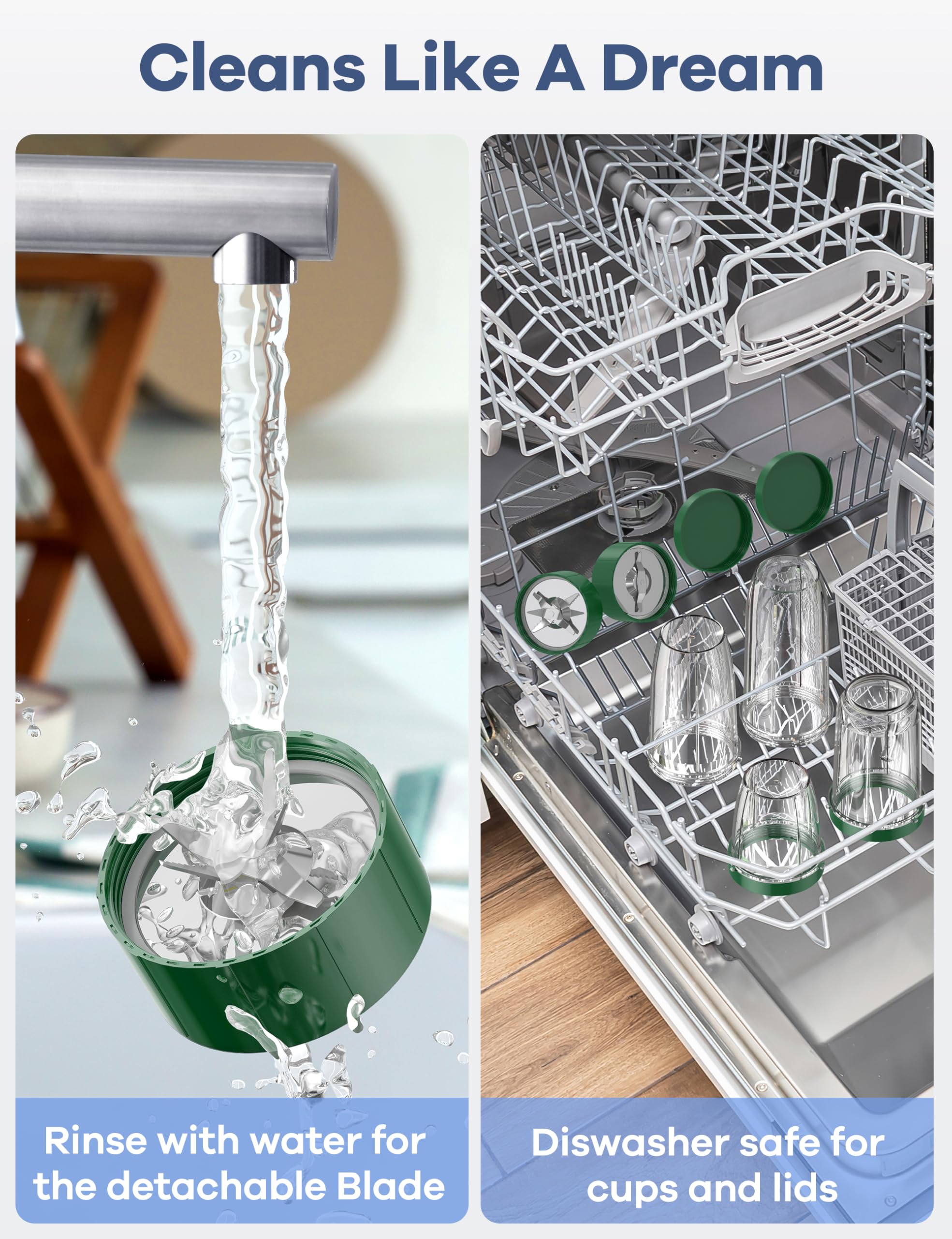Ganiza Easy-clean dishwasher-safe parts save time after recipes.