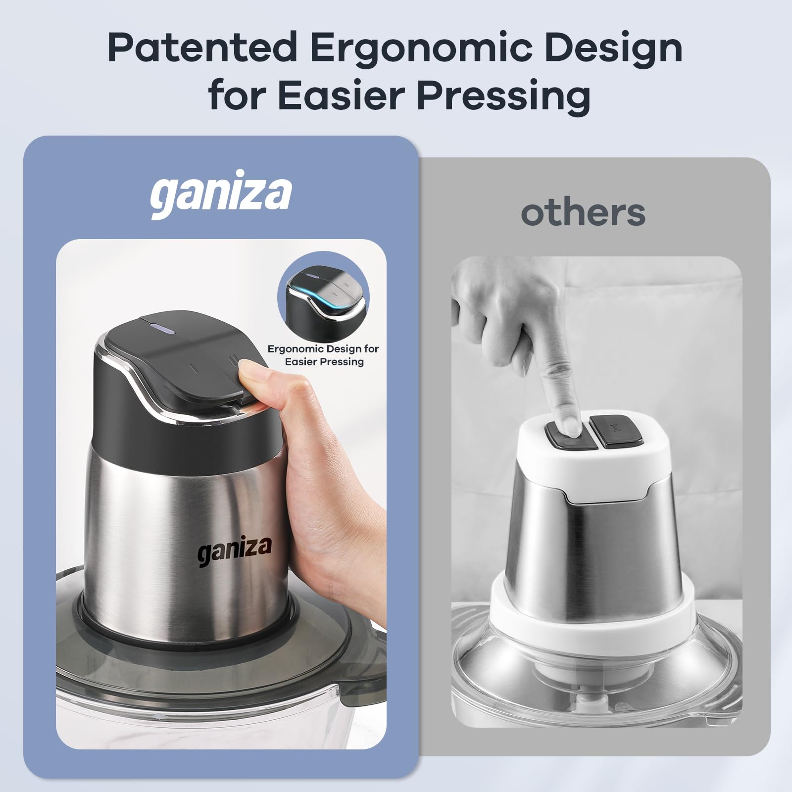 Ganiza glass bowl used for delicate mixtures up to 149°F.