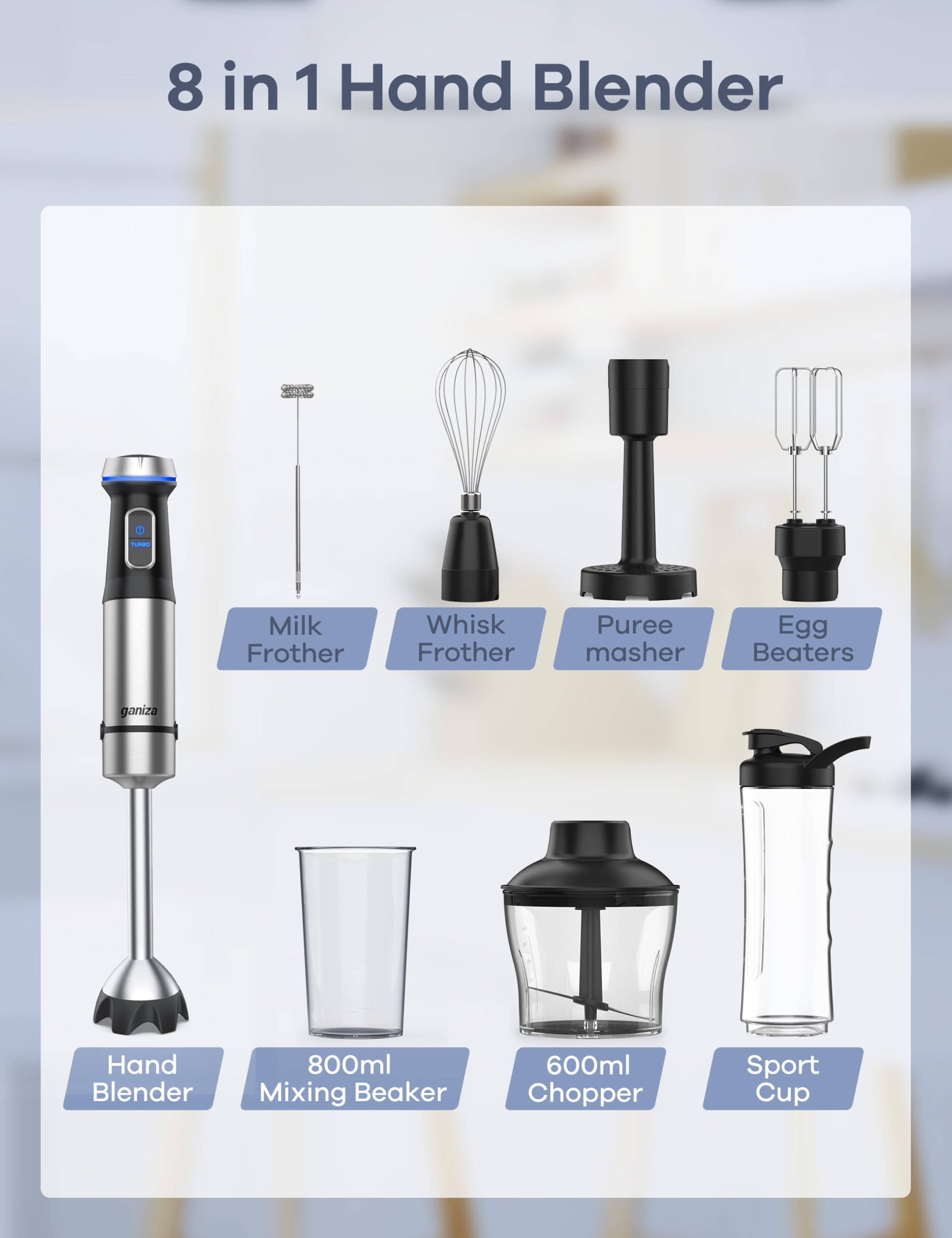 Ganiza detachable parts are dishwasher safe for easy cleaning