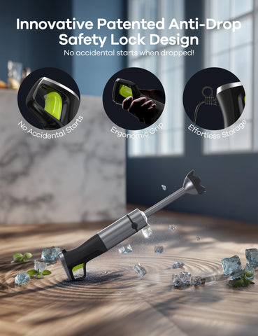 Ganiza SafetyGuard prevents accidental blending when dropped