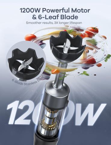 Ganiza immersion blender time display helps you track blending progress
