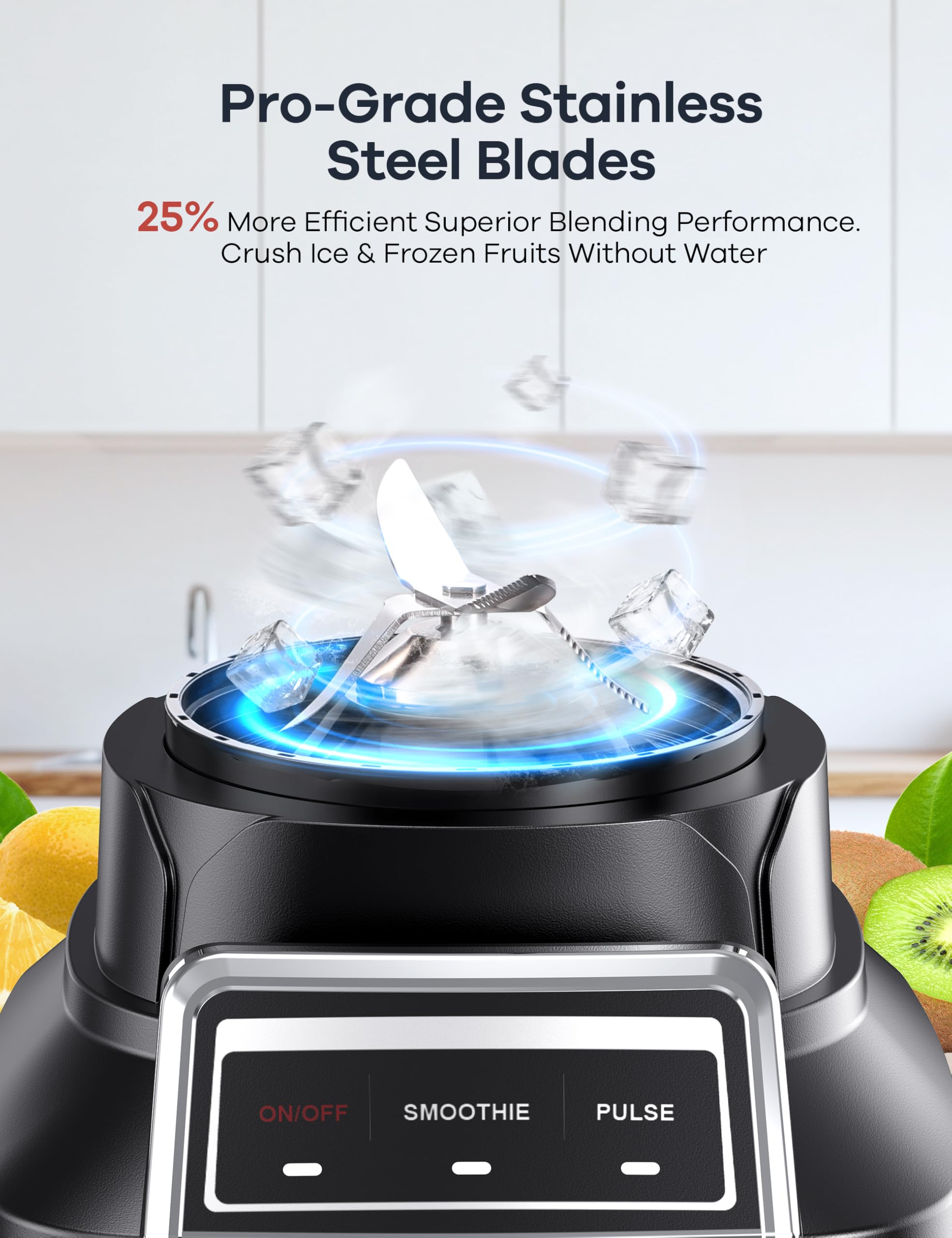 Ganiza Blender CentriFlow Ribs design boosts blending efficiency for faster smoothies.